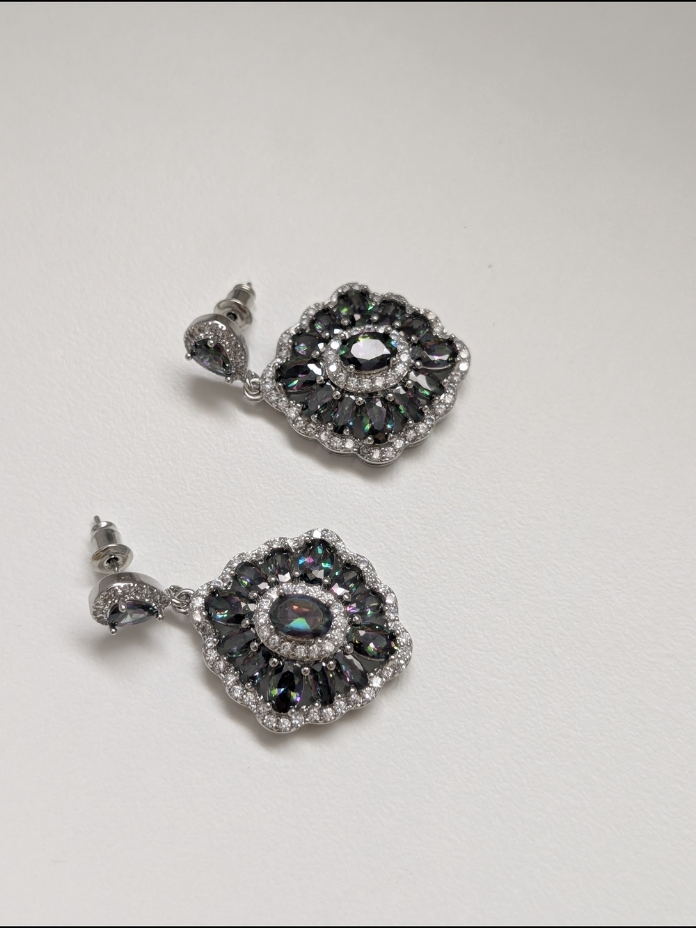 Mystic Diamond Halo Drop Earrings - Women Jewelry